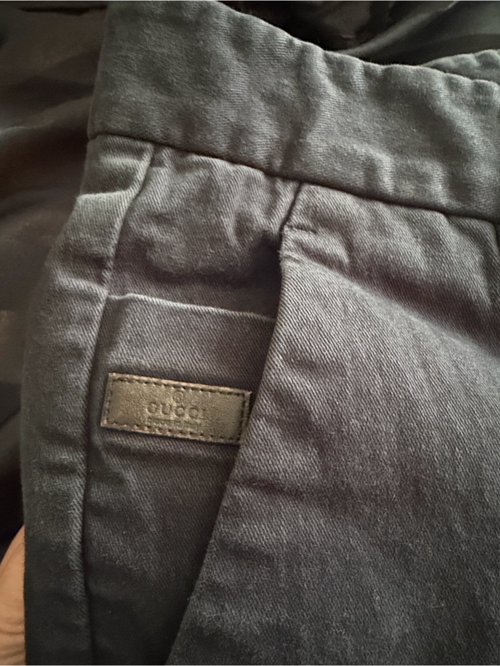 Gucci Men's Charcoal Gray Cotton-Blend Chinos